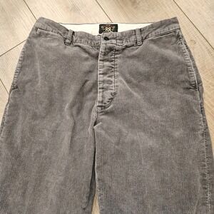 Vintage Double RL Ralph Lauren Mens Corduroy Buttonfly Pants Size 32x34(33) Gray